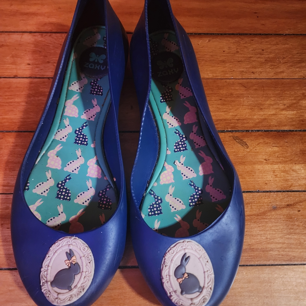Zoku Blue Flats with Bunny Accent